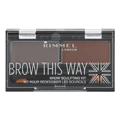 Rimmel Brow This Way paleta pro líčení obočí odstín 003 Dark Brown 1,3 g