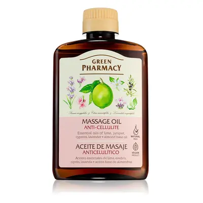 Green Pharmacy Essential oils of Lime Massage Oil masážní olej proti celulitidě 200 ml