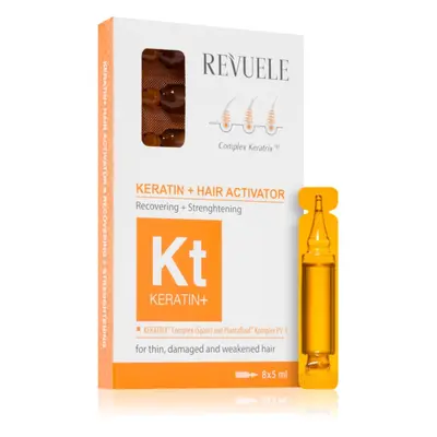 Revuele Keratin+ ampule pro slabé, namáhané vlasy 8x5 ml