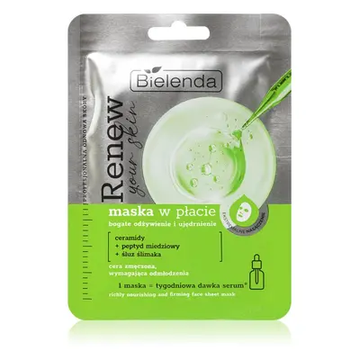 Bielenda Renew Your Skin vyživující plátýnková maska 18 g