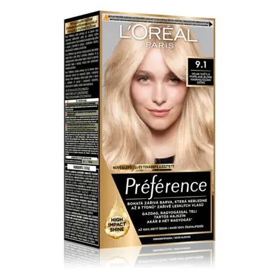 L’Oréal Paris Préférence barva na vlasy odstín 9.1 Viking Light Ash Blonde