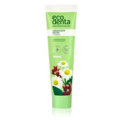 Ecodenta Green Sensitivity Relief zubní pasta pro citlivé zuby s fluoridem příchuť Chamomile/Clo