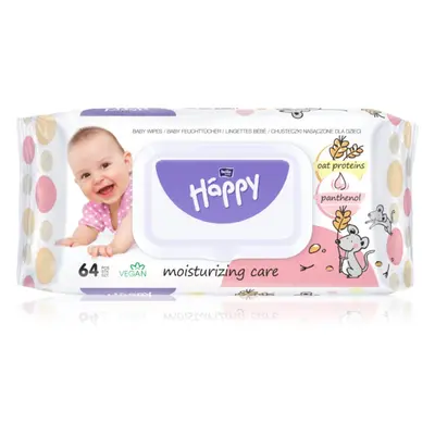 BELLA Baby Happy Oat proteins and Panthenol vlhčené čisticí ubrousky pro děti 64 ks