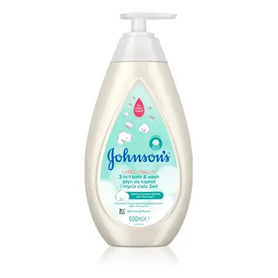 Johnson's® Cottontouch bublinková koupel a mycí gel 2 v 1 pro děti 500 ml