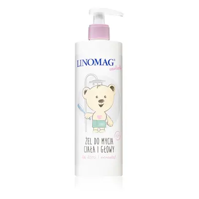 Linomag Emolienty Shampoo & Shower Gel sprchový gel a šampon 2 v 1 pro děti od narození 400 ml