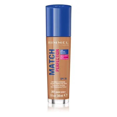 Rimmel Match Perfection tekutý make-up SPF 20 odstín 301 Warm Honey 30 ml