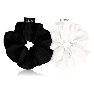 GLOV Satin Scrunchies S gumičky do vlasů Black/Beige 2 ks