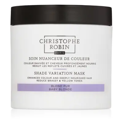 Christophe Robin Shade Variation Mask výživná krémová maska na vlasy odstín Baby Blond 250 ml