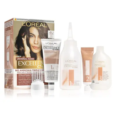 L’Oréal Paris Excellence Universal Nudes permanentní barva na vlasy odstín 4U 1 ks