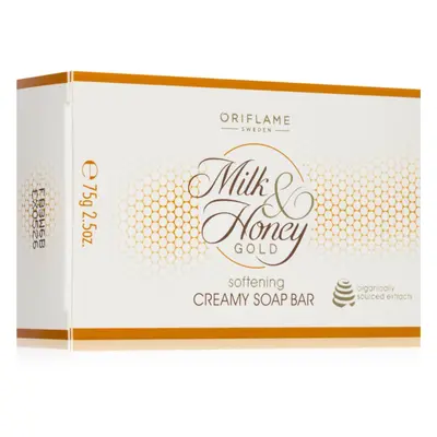 Oriflame Milk & Honey Gold Grand Celebration tuhé mýdlo s hydratačním účinkem 75 g