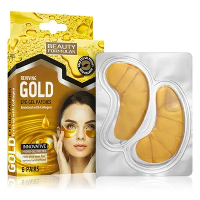 Beauty Formulas Gold hydrogelová maska na oční okolí s kolagenem 6 ks