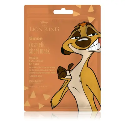 Mad Beauty Lion King Timon plátýnková maska pro intenzivní hydrataci 25 ml