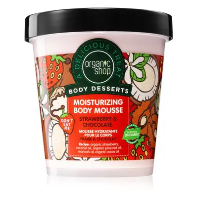 Organic Shop Body Desserts Strawberry & Chocolate tělová pěna s hydratačním účinkem 450 ml