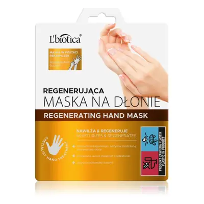 L’biotica Masks regenerační maska na ruce ve formě rukavic 26 g