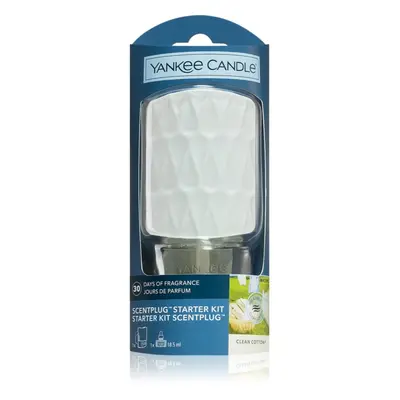 Yankee Candle Clean Cotton elektrický difuzér + náhradní náplň 1 ks