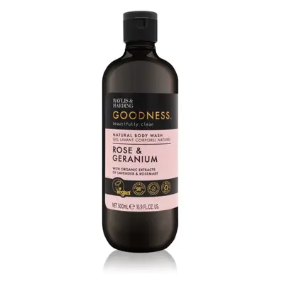 Baylis & Harding Goodness Rose & Geranium sprchový gel s vůní květin 500 ml