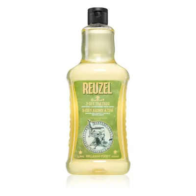 Reuzel Tea Tree 3 v 1 šampon, kondicionér a sprchový gel pro muže 1000 ml