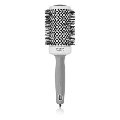 Olivia Garden Expert Shine Wavy Bristles White&Grey kartáč na vlasy průměr 55 mm 1 ks