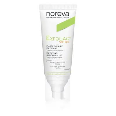 Noreva Exfoliac Mattifying Suncare Fluid SPF 50+ ochranný matující fluid na obličej SPF 50+ 40 m