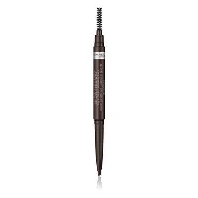 Rimmel Brow This Way tužka na obočí s kartáčkem 2 v 1 odstín 003 Dark Brown 0,25 g