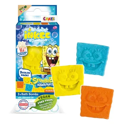 Craze INKEE SpongeBob koupelová bomba pro děti 3x15 g