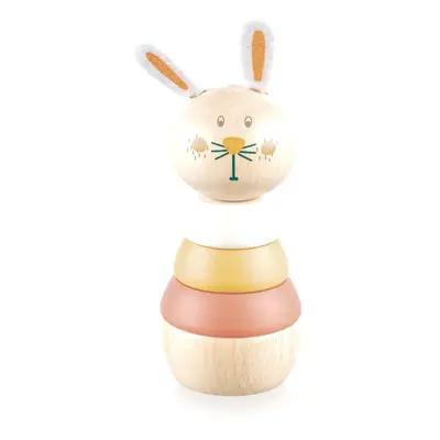 Zopa Wooden Rings Toy animal nasazovací zvířátko ze dřeva Rabbit 1 ks