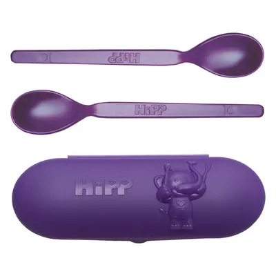 Hipp Spoons Set jídelní set na cesty Purple