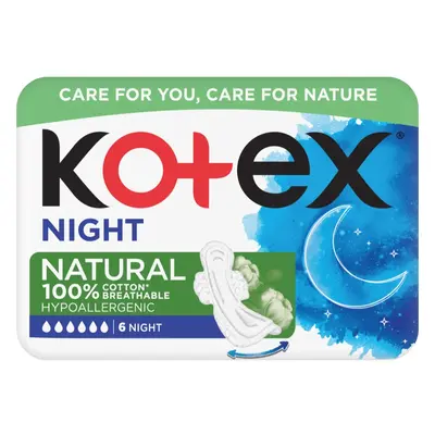 Kotex Natural Night vložky 6 ks