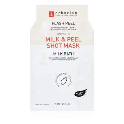 Erborian Milk & Peel vyhlazující plátýnková maska s vyživujícím účinkem 15 ml