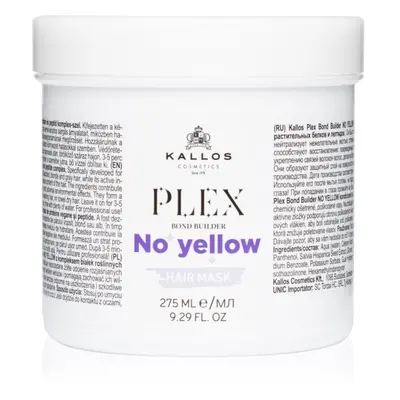 Kallos Plex No Yellow maska na vlasy neutralizující žluté tóny 275 ml