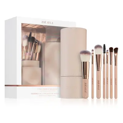 Zoë Ayla Makeup Brush Set 7 Piece sada štětců s pouzdrem