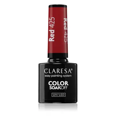 Claresa SoakOff UV/LED Color Rainbow Explosion gelový lak na nehty odstín Red 425 5 g