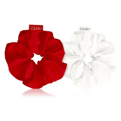 GLOV Satin Scrunchies S gumičky do vlasů Red/Beige 2 ks