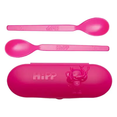 Hipp Spoons Set jídelní set na cesty Pink