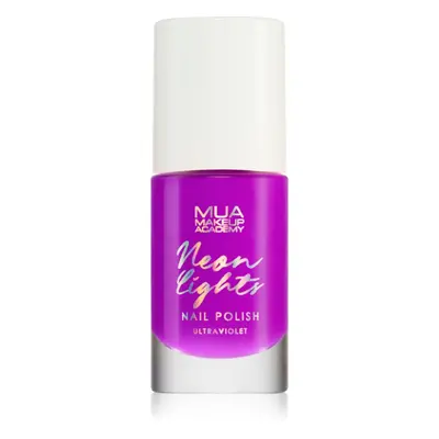 MUA Makeup Academy Neon Lights neonový lak na nehty odstín Ultraviolet 8 ml