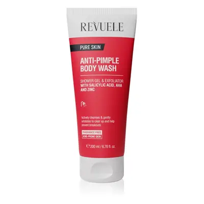 Revuele Pure Skin Anti-Pimple exfoliační sprchový gel proti akné 200 ml