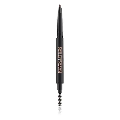 Makeup Revolution Duo Brow Definer precizní tužka na obočí odstín Medium Brown 0.15 g