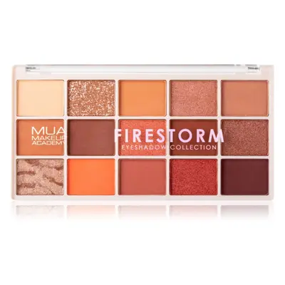 MUA Makeup Academy Professional 15 Shade Palette paletka očních stínů odstín Firestorm 12 g