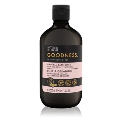 Baylis & Harding Goodness Rose & Geranium pěna do koupele s vůní květin 500 ml