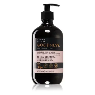 Baylis & Harding Goodness Rose & Geranium přírodní tekuté mýdlo na ruce 500 ml