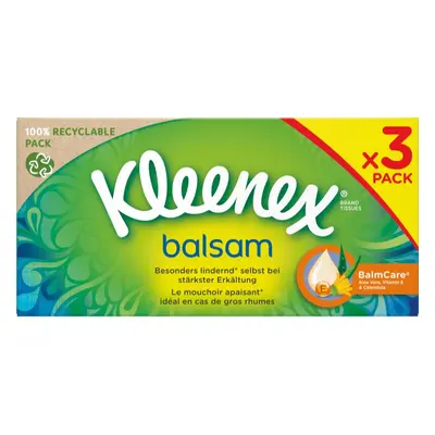 Kleenex Balsam Triple Box papírové kapesníky 3x64 ks