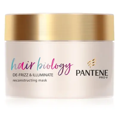 Pantene Hair Biology De-Frizz & Illuminate maska na vlasy pro suché a barvené vlasy 160 ml