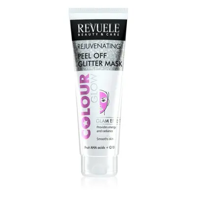 Revuele Colour Glow Rejuvenating Peel off Glitter Mask slupovací maska pro omlazení pleti 80 ml