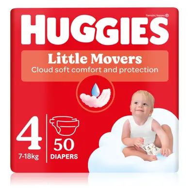 Huggies Little Movers Ultra Comfort jednorázové pleny Jumbo 7-18 kg 50 g