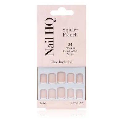 Nail HQ Square French umělé nehty 24 ks