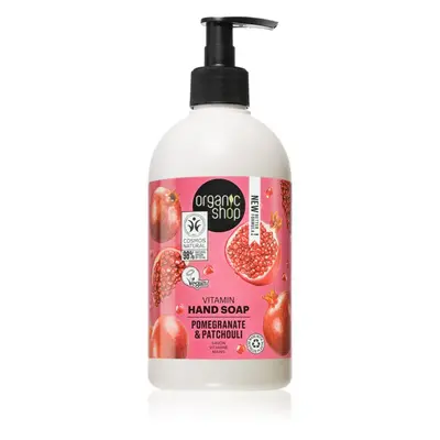 Organic Shop Pomegranate & Patchouli pečující tekuté mýdlo na ruce s pumpičkou 500 ml