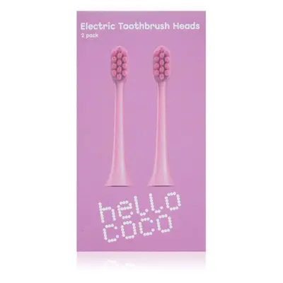 Hello Coco Electric Toothbrush Heads Pink náhradní hlavice pro zubní kartáček 2 ks