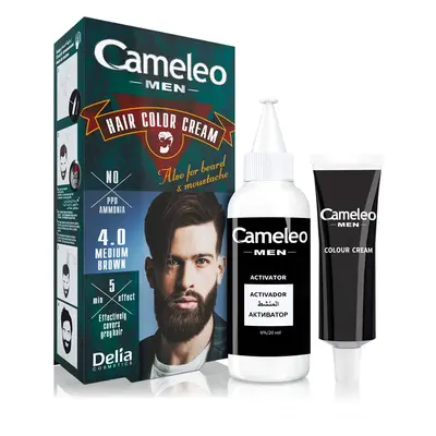 Delia Cosmetics Cameleo Men barva na vlasy odstín 4.0 Medium Brown 30 ml