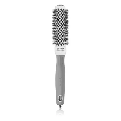 Olivia Garden Expert Shine Wavy Bristles White&Grey kartáč na vlasy průměr 25 mm 1 ks