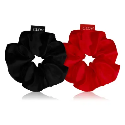 GLOV Satin Scrunchies S gumičky do vlasů Red/Black 2 ks